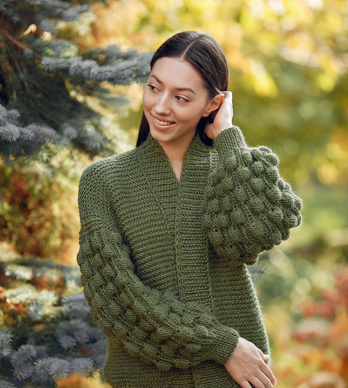 Home 12 women in a cashmere sweater